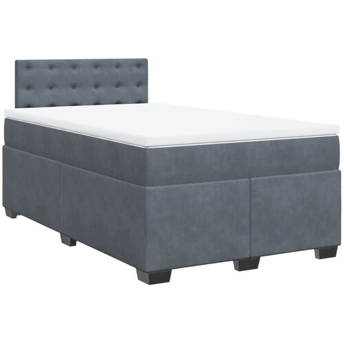 Box spring krevet s madracem tamnosivi 120 x 200 cm bar&amp;scaron;unasti Slike