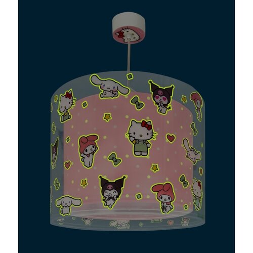 Dalber 41252 - Dečiji luster HELLO KITTY&amp;amp;FRIENDS 1xE27/15W/230V ružičasti Slike