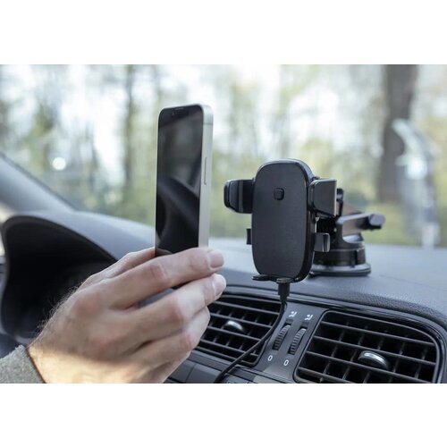 Extralink Car phone holder with wireless charging EPH-I1 auto clamp, black Cijene