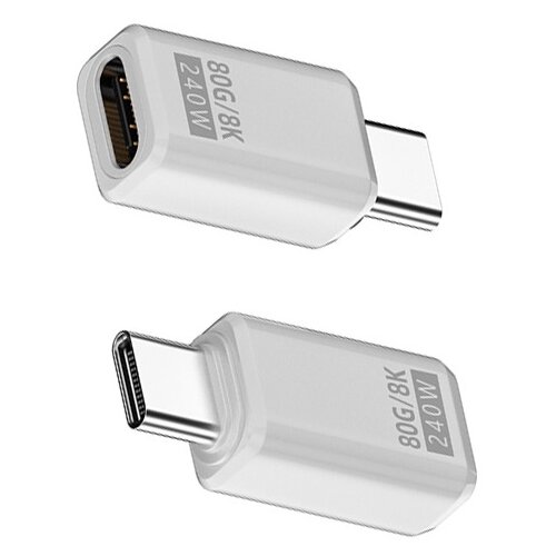 INF 240W 80Gbps USB-C ženski na moški adapter - ravni priključek (2 kosa) White, (5000291428) Cene