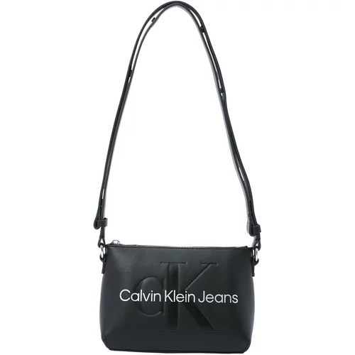 Calvin Klein Jeans Torba za čez ramo črna / bela