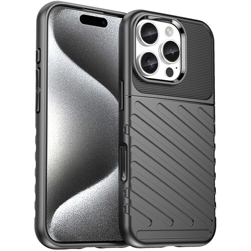 HURTEL OVITEK THUNDER SILIKON ZA IPHONE 16 PRO OVITEK ČRN, (21897059) Cene