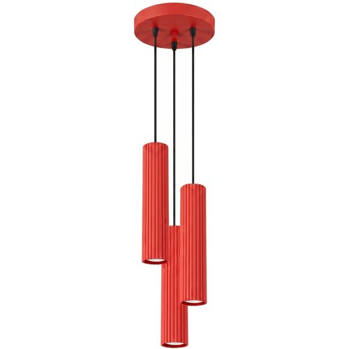 Sollux Lighting Viseča svetilka KARBON 3P rdeča, (5000352366) Cene