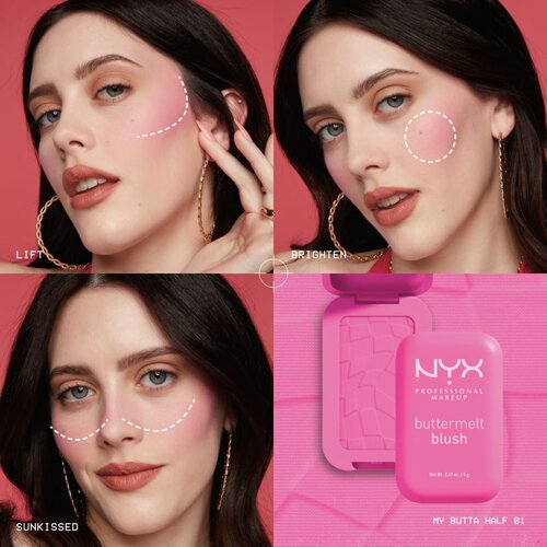 NYX Professional Makeup Buttermelt Blush pudrasto rdečilo odtenek 12 All The Butta 5 g Slike