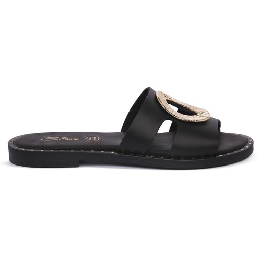 S.piero Sandali & Odprti čevlji BLK LEATHER Črna Cene