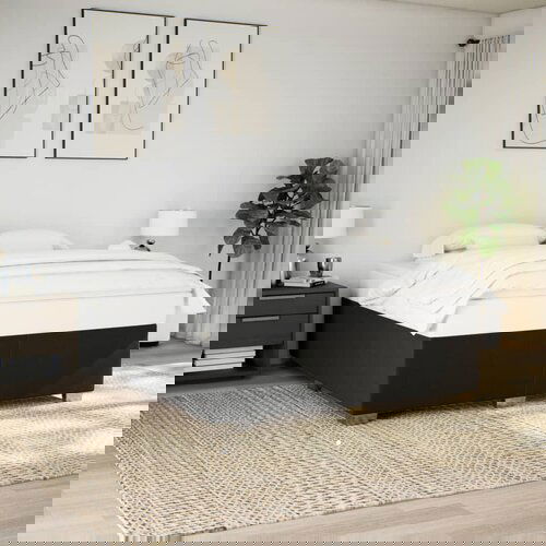 Furnova Posteljni okvir brez vzmetnice črn 180x200 cm blago, (21938682) Slike