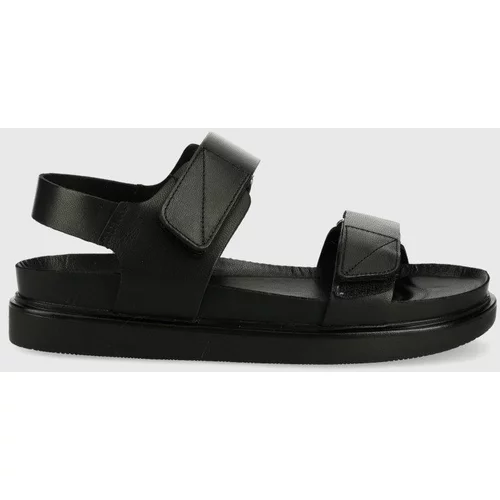 Vagabond Kožne sandale Erin za žene, boja: crna