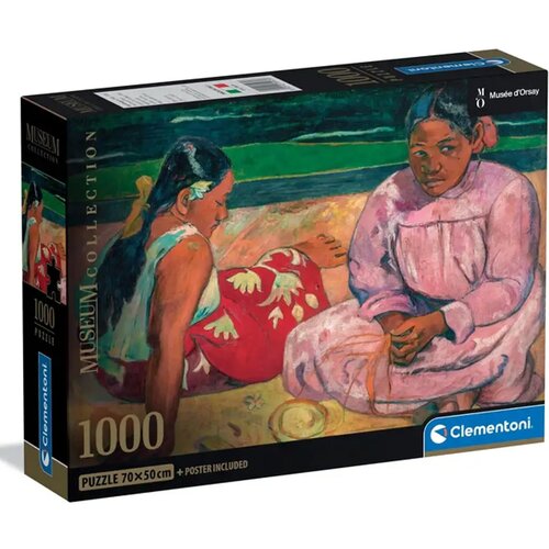 Clementoni Muzejska kolekcija: Gauguin - Tahitijske žene na plaži 1000-dijelna slagalica s posterom - Cene