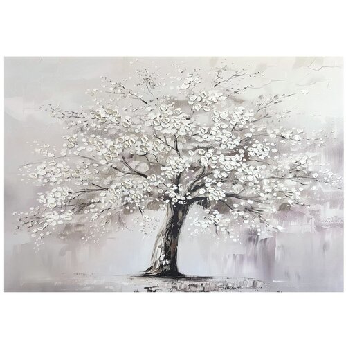 Styler Slika z ročno naslikanimi elementi 70x100 cm White Tree – Cene
