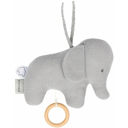 Nattou pletena muzička igračka slonče, siva ( A039984 ) Slike