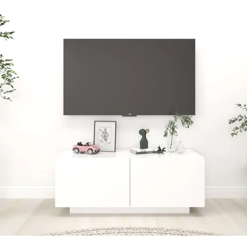 vidaXL TV omarica bela 100x35x40 cm iverna plošča