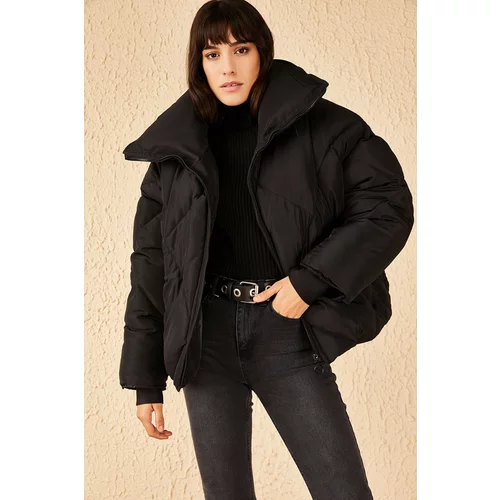 Bianco Lucci Women's Black Oversize Puffer Coat