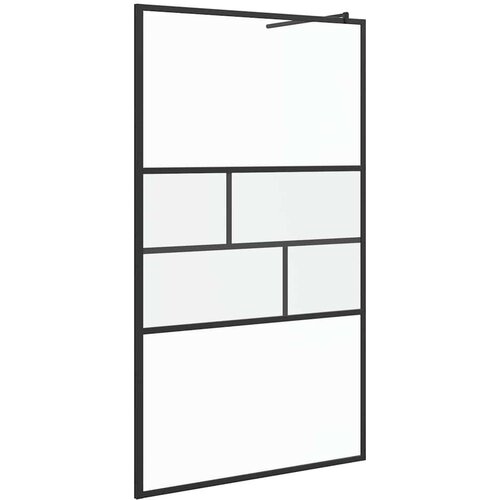  Zid za walk-in tu&amp;scaron; Crna 80 x 195 x 0.5 cm Staklo i aluminij Slike