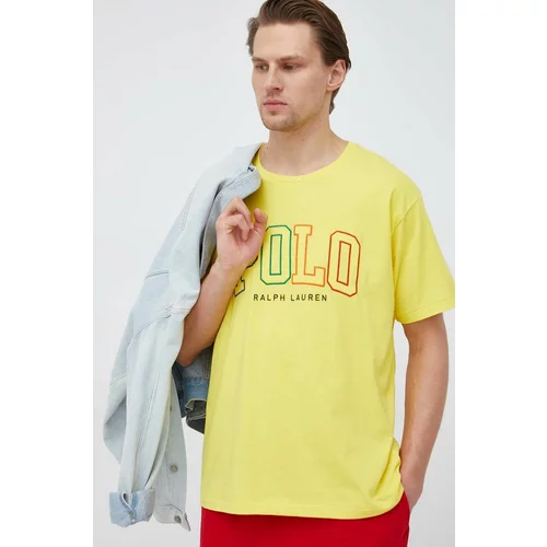 Polo Ralph Lauren Pamučna majica boja: žuta, s aplikacijom