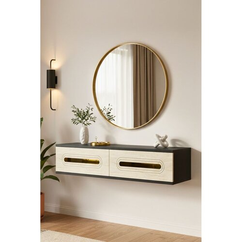 Hanah home komoda Rany 120, 120 cm, zlatna / antracit Cene