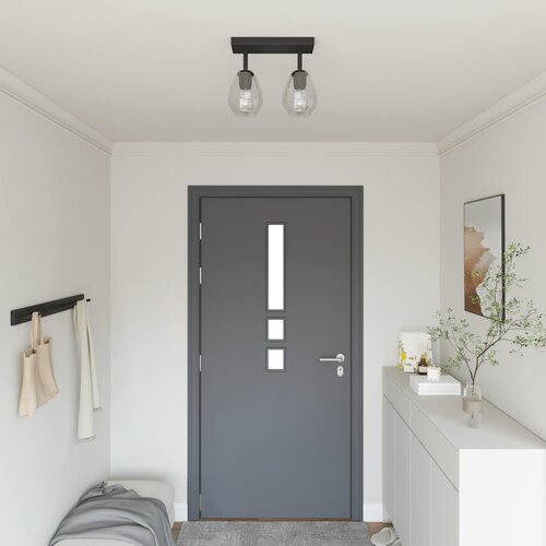  Stropni reflektor Crna 33 x 13 x 26 cm Staklo i Metal Cijene