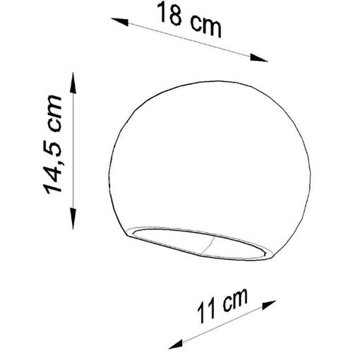  Sollux SL.0032 - Zidno svetlo GLOBE 1xE27/60W/230V bela Slike
