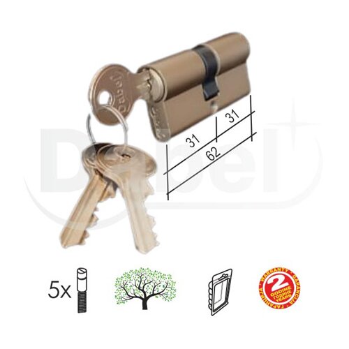 Dabel Cilindar za vrata CL5000 NI-sat 62mm (31-31) 3k DBP1 (0106460) Cene