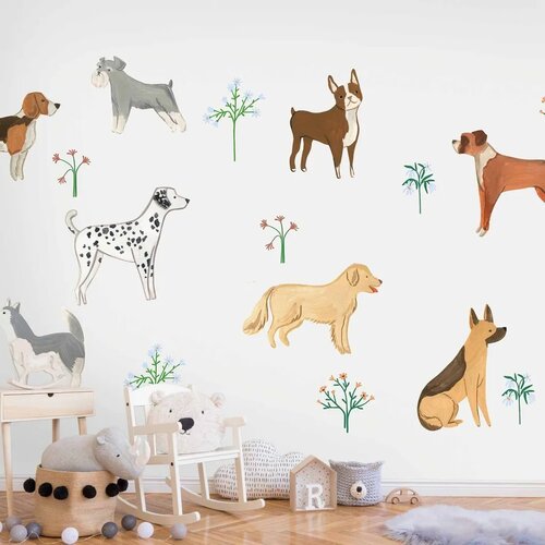  Foto tapeta - Doggies - a Subtle Illustration for Children 343x256 Samoljepljiva Cene