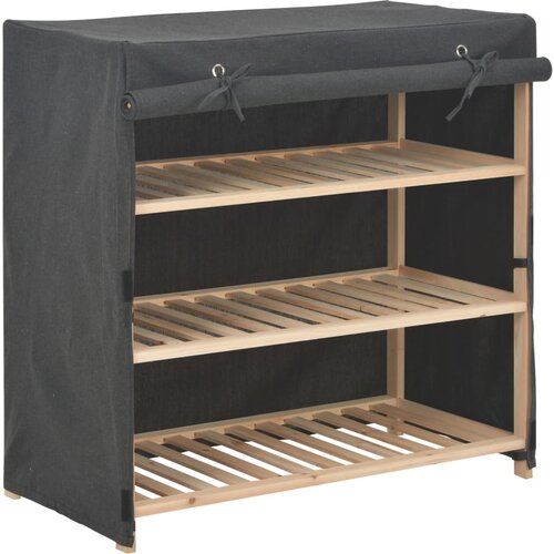 vidaXL Omarica za čevlje s pokrivalom siva 79x40x80 cm blago Cene