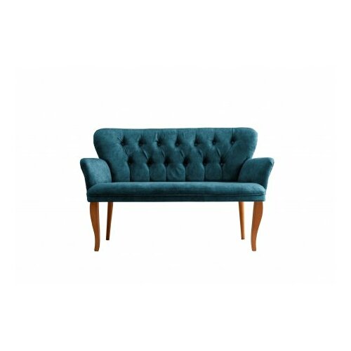 Atelier Del Sofa sofa dvosed paris walnut wooden petrol blue Slike