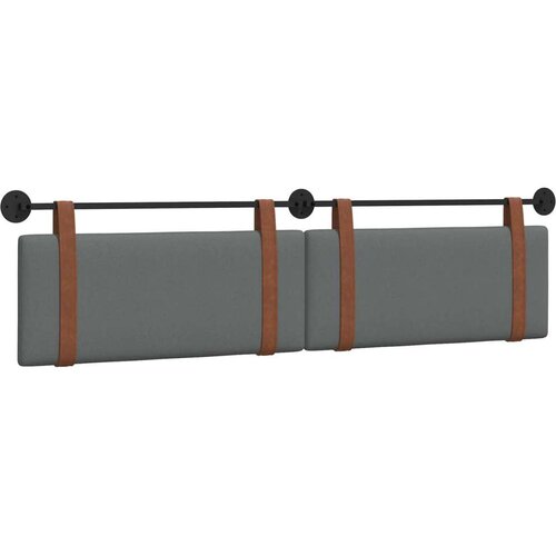  Držeće uzglavlje Zidne Tamno siva 210 x 55 x 5 cm Antikni PU - Tamno siva 200 cm bez LED Slike