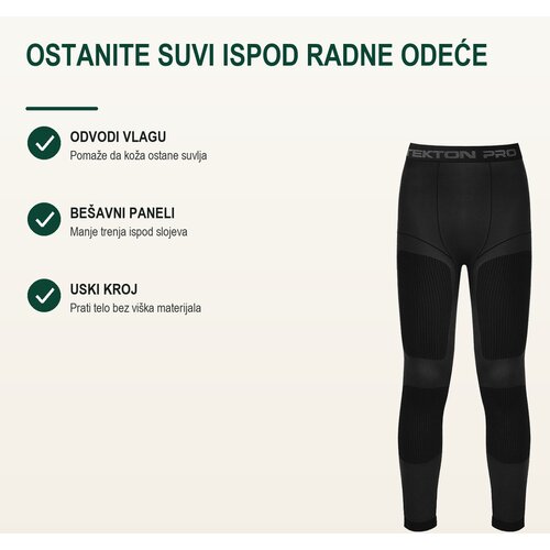 TEKTON PRO Donji deo termo ve&amp;scaron;a Activ Pants, Crni Slike