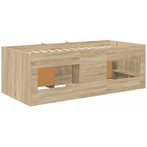  Loft krevet s ormarom 3 kom. Hrast sonoma Konstruirano drvo Smeđa 90 x 190 cm Slike
