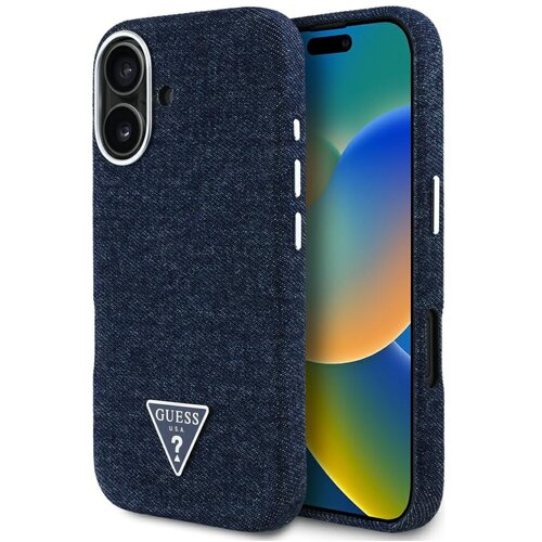 Guess OVITEK TPU ZA IPHONE 16 ZA MAGSAFE DENIM TRIKOTNI LOGO MAGNETNI, (5000013863) Cene
