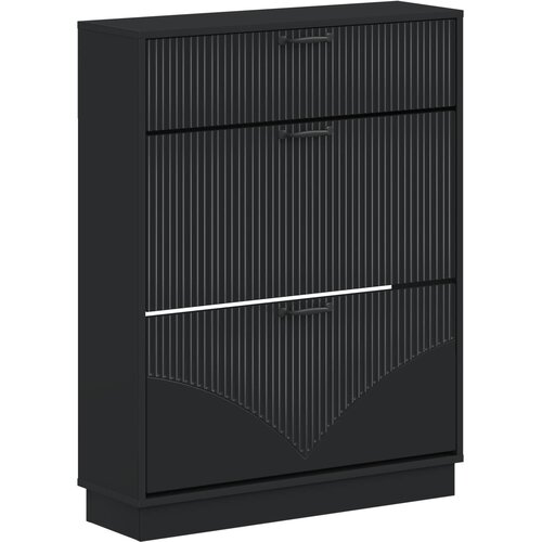  Ormar za cipele HOORN 78 x 24 x 100 cm Konstruirano drvo Crna Cene