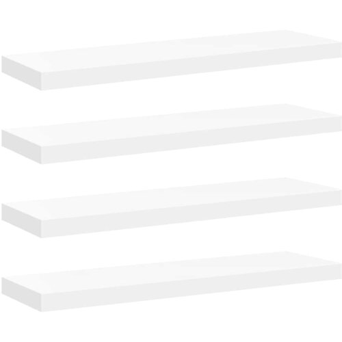  Plutajuće zidne police 4 kom bijele 80 x 23,5 x 3,8 cm MDF Slike