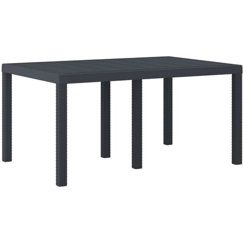  Stol za vrt Antracit 150 x 100 x 73 cm poliratan Slike