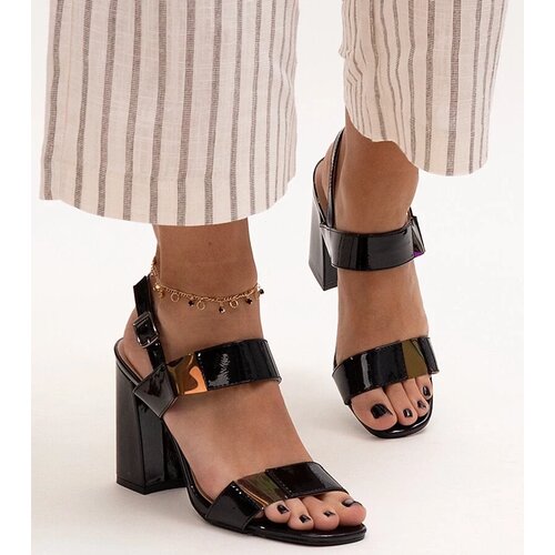 D/CEO Black sandals on a block heel Millo Cene