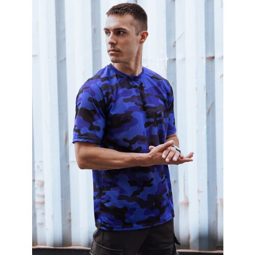 DStreet Men's Blue Camo T-Shirt Cene