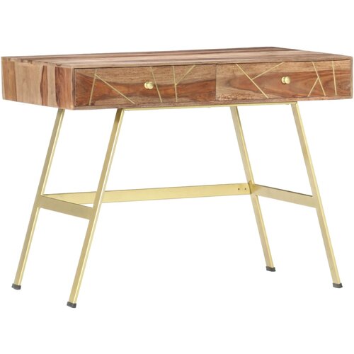 vidaXL Pisalna miza s predali 100x55x75 cm trden palisander Cene