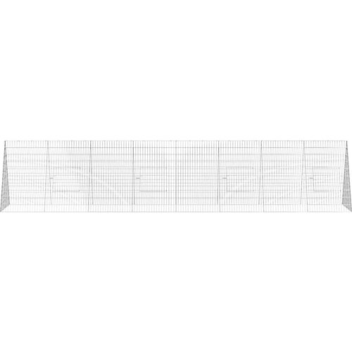  Kavez za piliće Srebrno 430 x 100 x 85 cm Cinkani čelik Slike