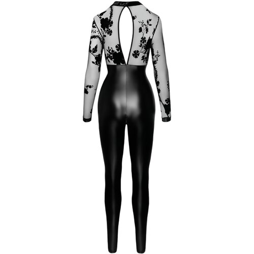Noir Handmade Powerwetlook & Delicate Strech Tulle Jumpsuit 2730707 Black S Cene