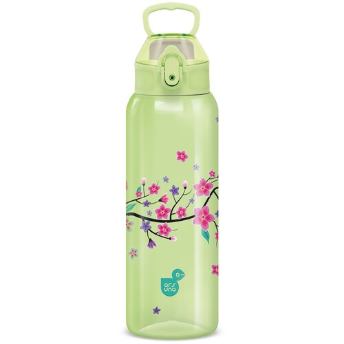 Ars Una 3D Snow Flower zeleni bidon s cvetličnim vzorcem, brez BPA, 700 ml Slike