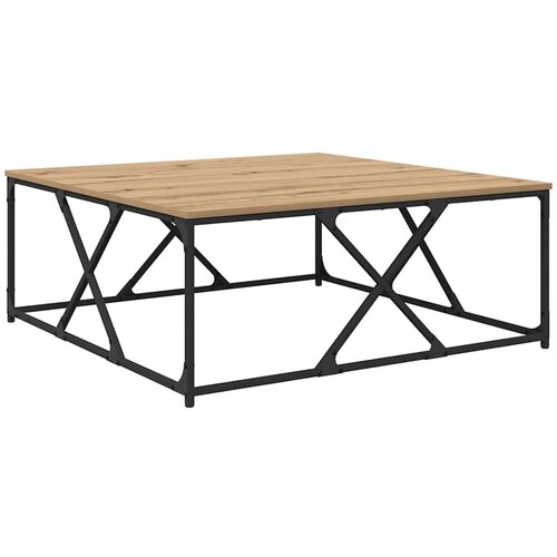 vidaXL Klubska miza artisan hrast 100 x 100 x 40 cm Konstruiran les, (5000083349) Cene