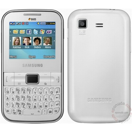 Samsung Chat 322 (C3222) White mobilni telefon Slike