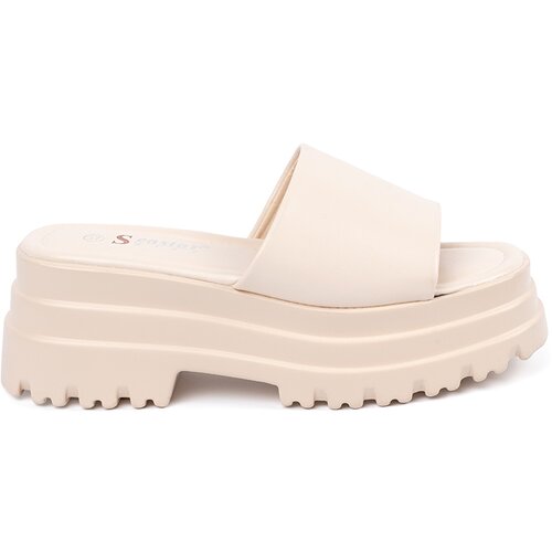 SEASTAR Platform flip-flops light beige Cene