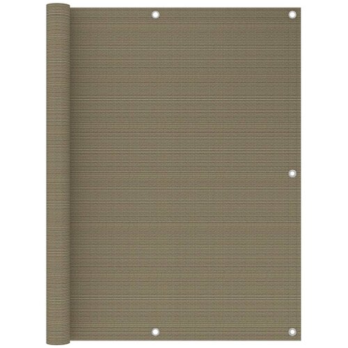 VidaXL Balkonski zastor smeđe-sivi 120 x 600 cm HDPE - Sivo-smeđa 120 x 600 cm Slike