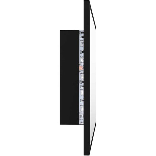  LED kupaonsko ogledalo crno 60x8,5x37 cm akrilno Slike