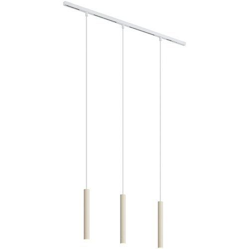 QAZQA Modern railsysteem met 3 hanglampen wit 1-fase - Slimline Keno Slike
