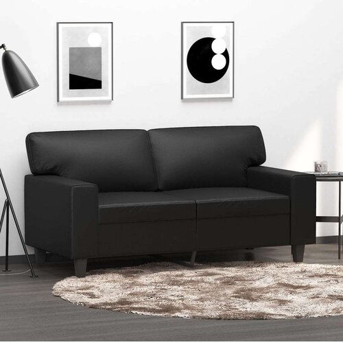  Dvosed črn 120 cm umetno usnje Cene