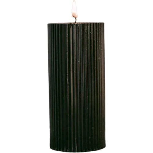 Eulenschnitt Stebričasta sveča z rebrasto površino - velika - črna Cene