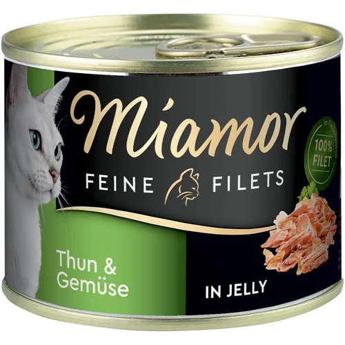 Miamor Ekonomično pakiranje Feine Filets 12 x 185 g - Tuna i povrće u želeu