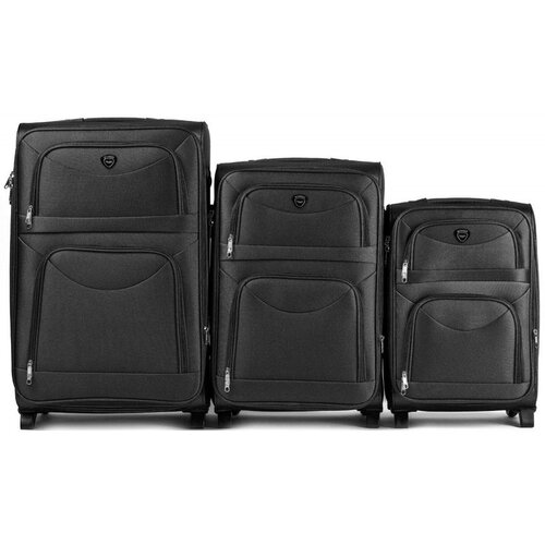 WINGS set od 3 kofera s 2 kotačića (L/M/S) – crni Cene