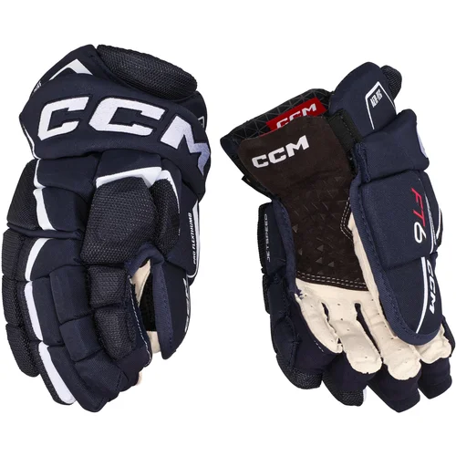 CCM JetSpeed FT6 Navy/White Junior 12 inch hockey gloves