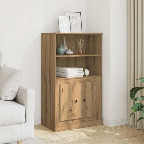  Visoka komoda boja hrasta 60x35,5x103,5 cm konstruirano drvo Slike